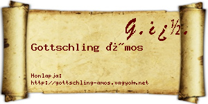 Gottschling Ámos névjegykártya